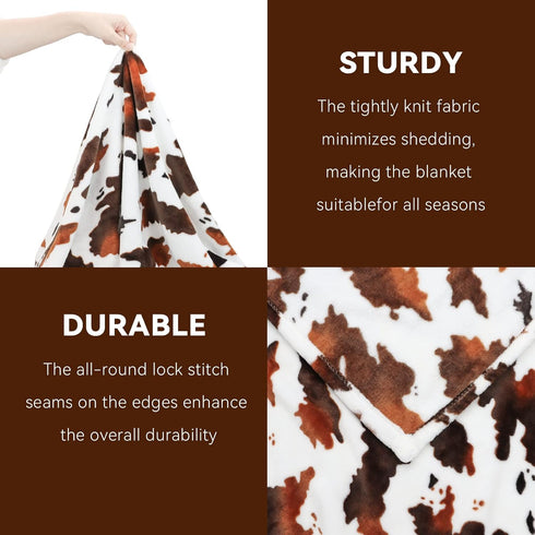 Cozy 60x80 inches Twin Blanket for Travel, Lightweight Plush Soft Warm Fleece Throw Blanket for Bed, Couch, Sofa