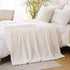 Cream White Sherpa Fleece Throw Blanket 9090 for Couch Sofa Bed,Super Soft