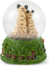 Elanze Designs Endangered Clouded Leopard 100MM Glitter Water Wind Up Musical Snow Globe, Plays Tune