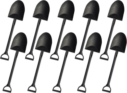 OaaXbbECco Novelty Mini Shovel Shape Spoons, Cute Disposable Plastic Dessert Spoons (50 Count)