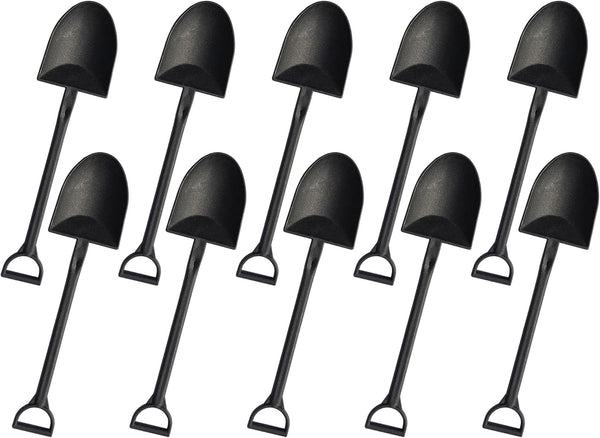 OaaXbbECco Novelty Mini Shovel Shape Spoons, Cute Disposable Plastic Dessert Spoons (50 Count)