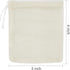 TUZAZO 50 Pack Reusable Tea Bags, Natural Unbleached Cotton Cheesecloth Bags for Straining, Drawstring Muslin Bags