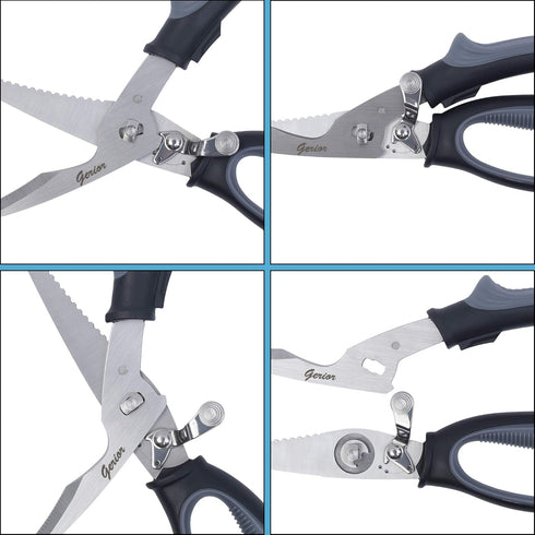 Poultry Shears - Heavy Duty Kitchen Scissors for Cutting Chicken, Poultry, Game, Bone, Meat - Chopping Food - Spring
