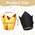 Augshy 120 Pcs Graduation Cupcake Liners, Black and Gold Tulip Aluminum Foil Baking Cups for Grad Wedding Birthday