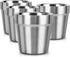 Beasea 8 oz Stainless Steel Cups Set of 4, Stackable Double Wall Insulated Drinking Cups for Home Restaurant Camping