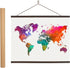 Magnetic Poster Hanger Frame - 24 inches Wooden Frame for Scratch Off Maps, Prints, Photos, Canvas Artwork