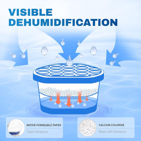 6 Pack, Closet 10.5 Oz Vacplus Moisture Absorbers Portable Humidity Absorber Boxes for Your Bathroom, & Car