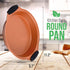 NutriChef Non Stick Round Cake Pan, Commercial Grade Metal Bakeware with Silicone Handles, Long-Lasting, Easy-to-Clean, Dishwasher Safe, PFOA, PFOS, PTFE Free, Ideal for Baking Ovens, 9.7 Inch by NutriChef