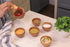 Set of 6 Acacia wood small bowls, 4 fl oz 3.25 * 2 inches | Hand carved wooden Kitchen Mini Cups for dipping sauce, salsa, Prep, salt & Condiments | Charcuterie board accessories by LAVAUX DESIGNS