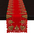 Grelucgo Embroidered Christmas Holiday Holly Tree Table Runner, Rectangular 16 x 54 Inch