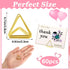 Eersida 60 Pieces Table Number Holder, Small Triangle Shape Clip for Wedding, Baby Shower Party, Gold