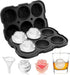Mikiwon Ice Cube Tray, 2 inch Rose Ice Cube Trays with Covers, 6 Cavity Silicone Rose Ice Ball Maker for Cocktails