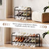 AUGOHCMIL 2-Tier Closet, Expandable Shoe Rack, Metal Shoe Storage Shelf, Adjustable Shoes Organizer for Entryway