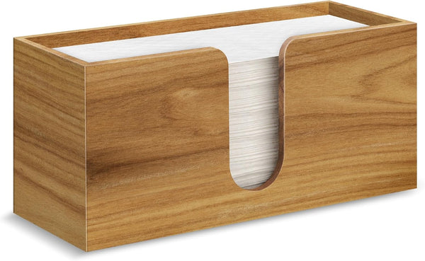 WOHUGEKOKO Acacia Wood Paper Towel Dispenser Countertop, Paper Towel Holder for Bathroom Kitchen