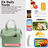 Mziart Insulated Lunch Bag, Simple Bento Cooler Tote for Lunch Box, Light Green for Work, Picnic, Hiking