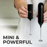 Powerful Handheld Milk Frother Wand - Electric Hand Mixer for Coffee, Mini Froth Drink Mixer for Lattes, Black