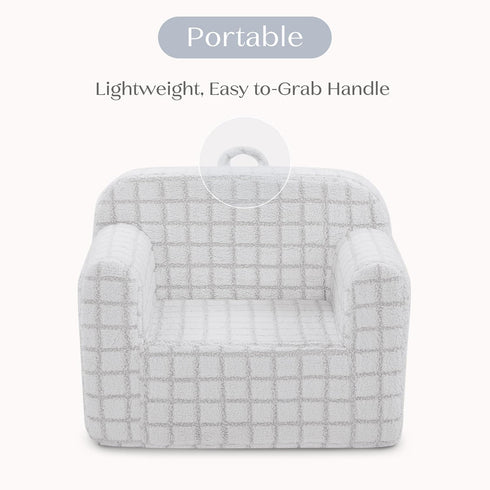 Cozee Delta Children Checkered Chair, Grey