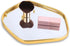 Perfum Trays,Gold Mirror Tray,Vanity Decorative Tray,Non Slip Stone-Shaped Perfume Organizer for Jewelry,Bathroom,Coffee