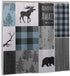Rustic Shower Curtain Lodge Bear Moose Deer Quick Dry Bath Curtain, Machine Washable Bathroom Accessories (72x72 Inch)