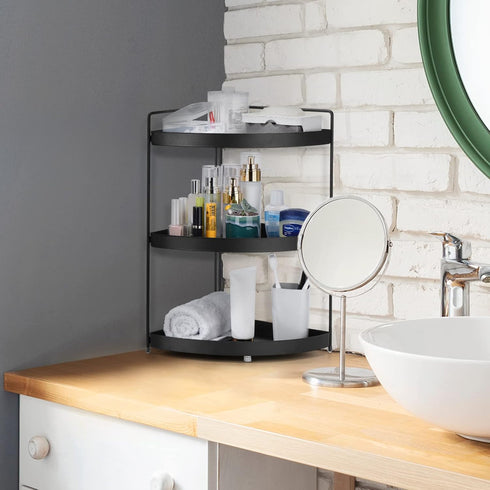 Lvssci 3 Countertop Countertop Corner Shelf Tier Bathroom Organizer Kitchen Bathroom Perfume Trays for Dresser Cosmetic
