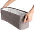 Juvale Toilet Paper Storage Basket for Bathroom Organizing, Rectangular Bin for Fabric Storage, Counter (Gray, 16 x 6 x