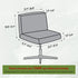 Armless 02 FUANGUI Criss Cross Chair Cover, Stretch Mid Back Wide Accent Chair Slipcover, Exquisite Vanity Chair Cover