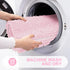 Grandaily Chenille Striped Bathroom Rugs, Extra Thick Non-Slip Soft Plush Bath Mats, Pink 30x20
