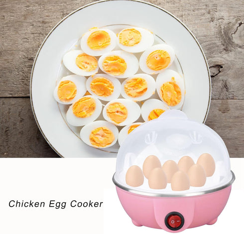Fdit Egg Cooker with Heating Plate, Automatic Power Off, Cooks 7 Large Eggs, Suitable for Kitchen Cooking