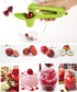 Yun River Cherry and Olive Pitter in Green, Stainless Steel, Easy to Use, Dishwasher Safe