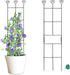 Hensal 2 Pack 30'' Plant Trellis for Climbing Plants Indoors, Metal Garden Trellis