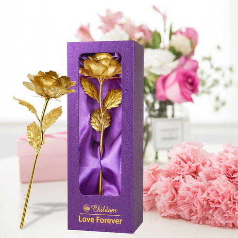 Childom Gold Rose Birthday Gifts for Women - Christmas Present for Mom, Wife, Grandma, Daughter, Women