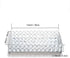 Feyarl Crystal Vanity Makeup Tray, Ornate Jewelry Trinket Organizer, 12" x 8" Silver Decorative Tray