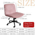 Armless NICEEC Criss Cross Chair Cover Office Dorm Desk Chair Covers Vanity Chair Covers Computer Mid Back Wide Seat