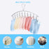 Clothes Hanger with 10 Clips, Stainless Steel Laundry Drying Rack 6 Pack, Windproof Clip and Drip Hanger for Socks,