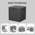 35 TARKARI Gallon Lockable Resin Deck Box, Waterproof & UV-Resistant Outdoor Storage Box for Outdoor Cushion Storage