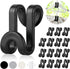Mlici Clothes Hanger Connectors - 60 Pcs Heavy Duty Plastic Mini Hooks for Space Saver Closet Organizer, Black