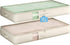 Under Bed Storage Containers with Window, Foldable Bags for Blankets, Clothing, Comforter, Linen Sheets, 2 Pack, White