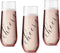 ModParty Cheers Flutes - Set of 12, Wedding Reception, Bachelorette Party, Shatterproof Plastic Cups