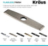 KRAUS Deck Plate for Kitchen Faucet - Spot Free Stainless Steel, DP02SFS