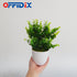 OFFIDIX Mini Eucalyptus Plants with Vase for Office Desk, Fake Plant with Plastic Pots for Home and Shower Room