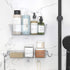 TZAMLI 2 Pack Clear Shower Caddy, Adhesive Shower Organizer Rustproof Shelf with Razor Holder and Hook, Wall Mounted