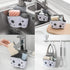 UNIKON 2 Pack Sink Caddy Sponge Holder Organizer, Adjustable Strap Faucet Caddy for Kitchen, White
