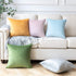 Phantoscope Pack of 2 Velvet Decorative Throw Pillow Covers - Soft Solid Square Cushion Case, Mist Grey 20 x 20 inches
