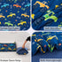Set 3 Set Sets ZRNBAST Cartoon Car Kids Comforter Full Pieces Construction Bedding for Boys Deep Blue Trucks Bedding