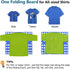 T Shirt Folder - Plastic Clothes Folding Board for Home Storage, Blue