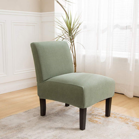 Armless 1 Pack) MIFXIN Accent Chair Cover Stretch Jacquard Accent Chair Slipcover for Slipper Chair Without Arms