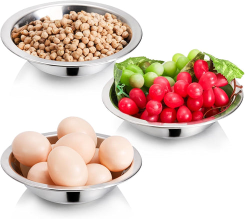 Okllen 10 Pack Small Stainless Steel Bowls, 6 1/2 Inch Wide Metal Prep Bowls, 3/4 Quart for Cooking, Serving, Baking
