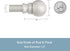 Kenney KN55971 Davenport Ball End Petite Café Curtain Rod, 48-86" Adjustable, Brushed Nickel Finish