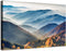 Foggy Mountain Wall Art Canvas, Misty Forest Picture Wall Decor for Living Room, Nature Landscape Painting Modern
