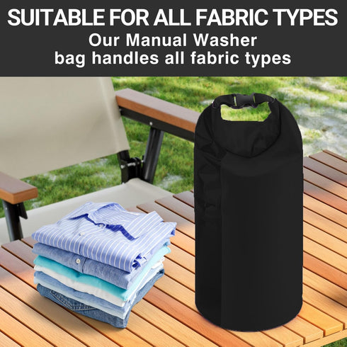 Travel Washing Machine & Retractable Clothesline, Portable Hand Washing Machine & Laundry Wash Bag for Camping